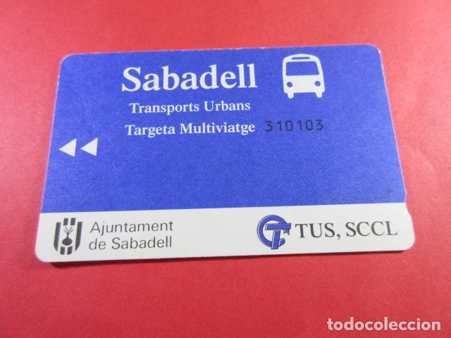 Coleccionismo Billetes de transporte: ref: TAR_AREA_CAT-01 - TODAS DIFERENTES - TARJETA MAGNETICAS - TUS SABADELL VER DATOS EN FOTO
