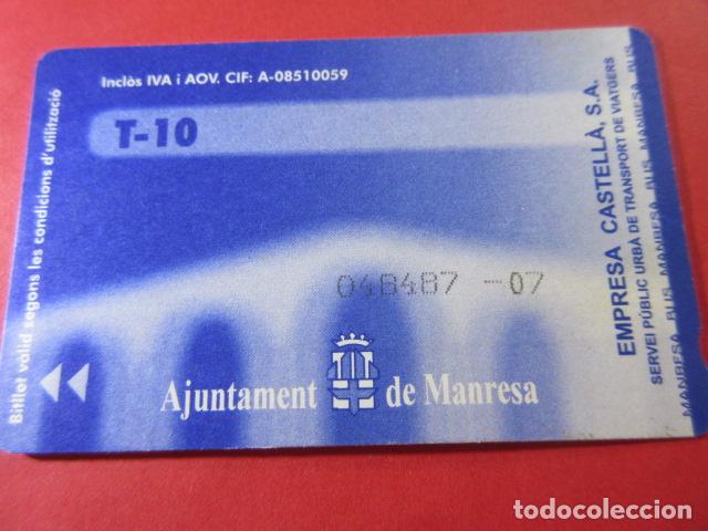 Coleccionismo Billetes de transporte: ref: TAR_AREA_CAT-01 - TODAS DIFERENTES - TARJETA MAGNETICAS - MANRESA A&Ntilde;O 2006