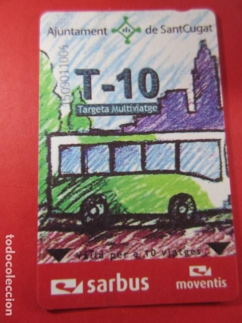 Coleccionismo Billetes de transporte: ref: TAR_AREA_CAT-01 - TODAS DIFERENTES - TARJETA MAGNETICAS - SANT CUGAT SARBUS SERIE MODELO 1