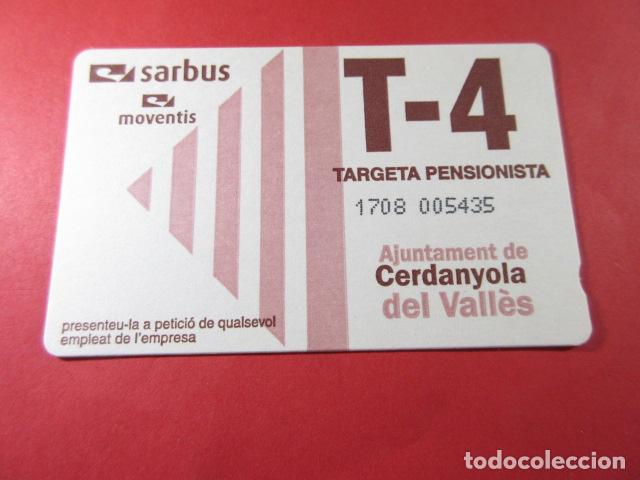 Coleccionismo Billetes de transporte: ref: TAR_AREA_CAT-01 - TODAS DIFERENTES - TAREJTAS MAGNETICAS MOVENTIS SARBUS - CERDANYOLA - SERIE 1