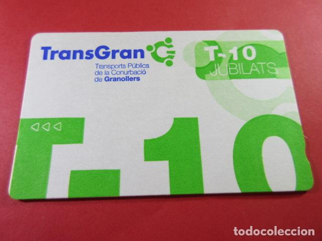 Coleccionismo Billetes de transporte: ref: TAR_AREA_CAT-01 - TODAS DIFERENTES - TARJETAS MAGNETICAS GRANOLLERS - T-10 LETRA AZUL CLARO