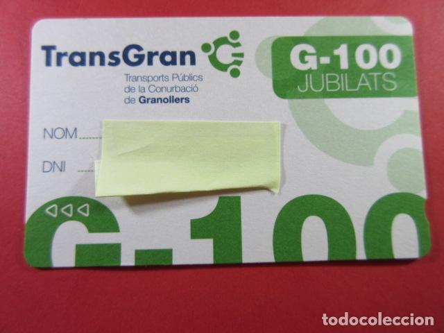 Coleccionismo Billetes de transporte: ref: TAR_AREA_CAT-01 - TODAS DIFERENTES - TARJETAS MAGNETICAS GRANOLLERS - G-100 LETRA AZUL OSCURA