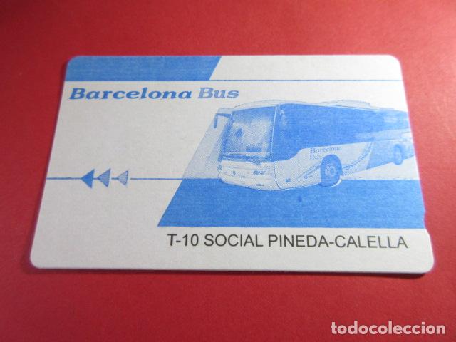Coleccionismo Billetes de transporte: ref: TAR_AREA_CAT-01 - TODAS DIFERENTES - TARJETAS MAGNETICAS - SAGALES T-10 SOCIAL PINEDA CALELLA
