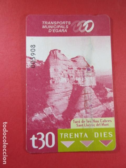 Collectionnisme Billets de transport: ref: TAR_AREA_CAT-01 - TODAS DIFERENTES - TARJETAS MAGNETICAS - TERRASSA EGARA - TARRASSA 2002