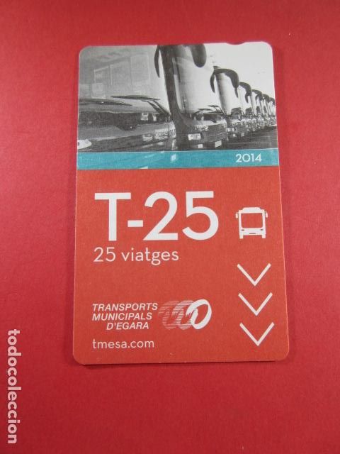 Colecionismos Bilhetes de Transporte: ref: TAR_AREA_CAT-01 - TODAS DIFERENTES - TARJETAS MAGNETICAS - TERRASSA EGARA - TARRASSA 2014