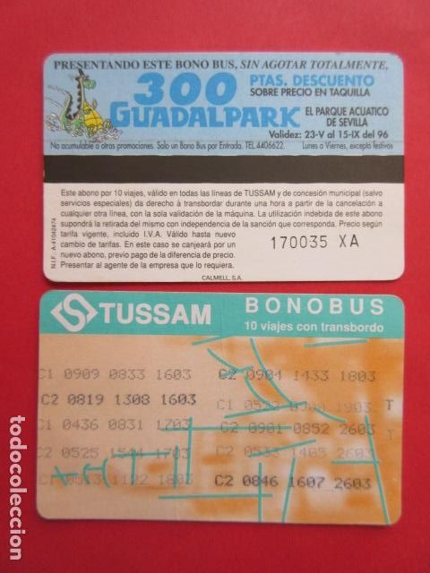 Collectables Transport Tickets: ref: SEVILLATARMAG01 - COLECCION TARJETA MAGNETICA SEVILLA - CARTON - GUALDALPARK - LEE INTERIOR