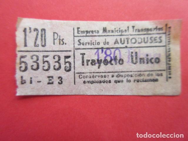 Coleccionismo Billetes de transporte: MADRID - AUTOBUS EMT SOBRE CARGA PRECIO EN SELLO 1.80 VER TRAYECTO FOTO - CAPICUA 53535