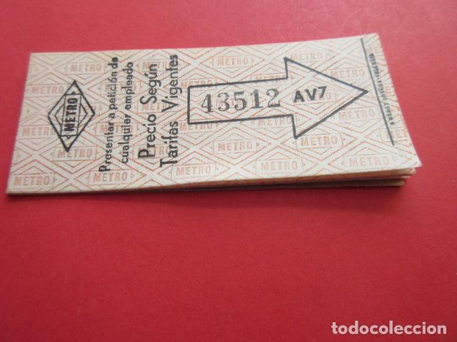 Coleccionismo Billetes de transporte: TALONARIO CON 9 BILLETES METRO DE BARCELONA