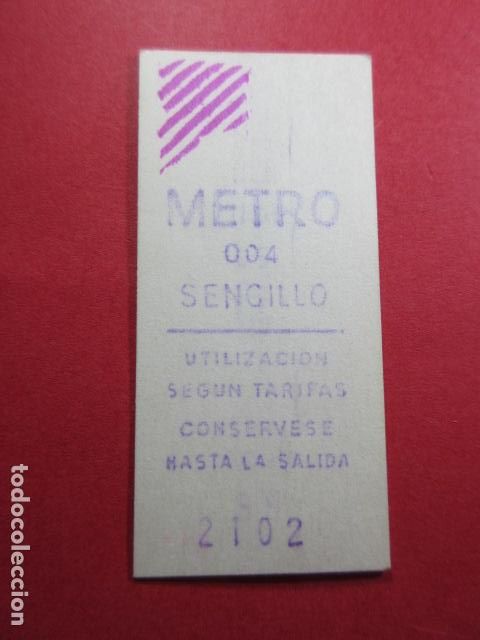 Collectables Transport Tickets: COLECCION METRO MADRID REFERENCIA: REFMM01 - SENCILLO - LETRA AZUL - 004 - (TEXTO EN 4 LINEAS)
