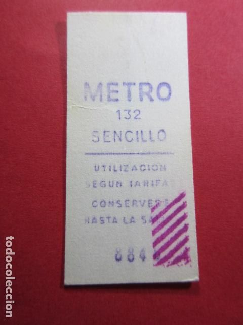 Collectables Transport Tickets: COLECCION METRO MADRID REFERENCIA: REFMM01 - SENCILLO - LETRA AZUL - 132 - (TEXTO EN 4 LINEAS)