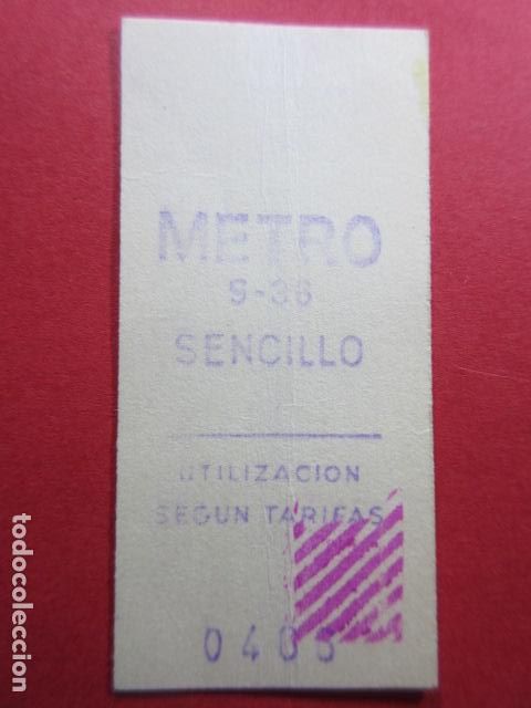 Collectables Transport Tickets: COLECCION METRO MADRID REFERENCIA: REFMM01 - SENCILLO - LETRA AZUL - S-36 - (TEXTO EN 2 LINEAS)