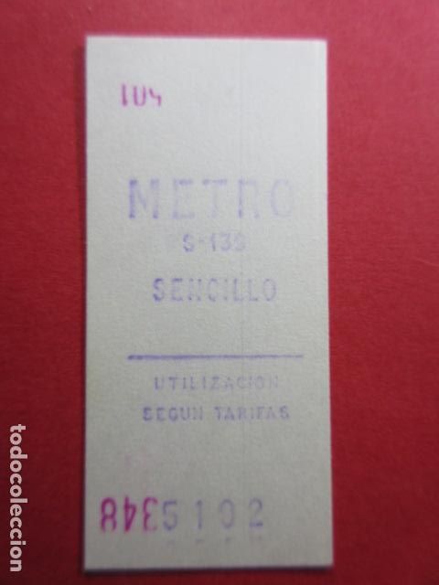Colecionismos Bilhetes de Transporte: COLECCION METRO MADRID REFERENCIA: REFMM01 - SENCILLO - LETRA AZUL - S-139 - (TEXTO EN 2 LINEAS)