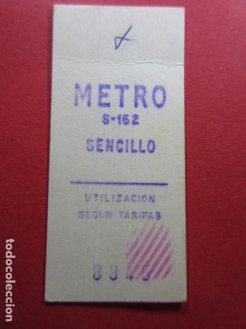 Colecionismos Bilhetes de Transporte: COLECCION METRO MADRID REFERENCIA: REFMM01 - SENCILLO - LETRA AZUL - S-162 - (TEXTO EN 2 LINEAS)
