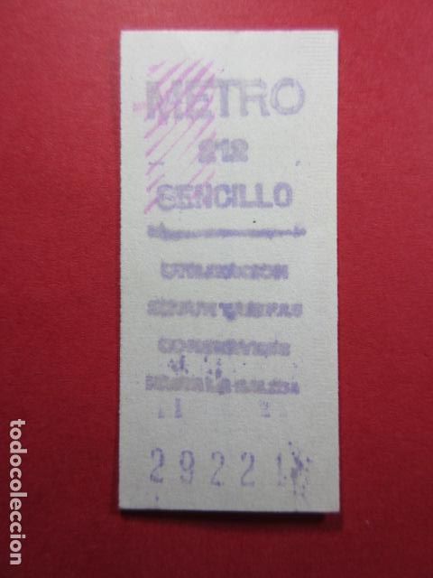 Colecionismos Bilhetes de Transporte: COLECCION METRO MADRID REFERENCIA: REFMM01 - SENCILLO - LETRA AZUL - 212 - (TEXTO 4 LINEAS SERIE 5CI