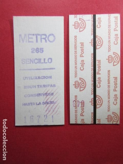 Colecionismos Bilhetes de Transporte: COLECCION METRO MADRID REFERENCIA: REFMM01 - SENCILLO - LETRA AZUL - 265 - (TEXTO 4 LINEAS SERIE 5CI