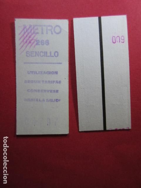 Colecionismos Bilhetes de Transporte: COLECCION METRO MADRID REFERENCIA: REFMM01 - SENCILLO - LETRA AZUL - 266 - (TEXTO 4 LINEAS SERIE 5CI