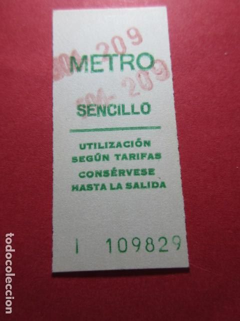 Colecionismos Bilhetes de Transporte: COLECCION METRO MADRID REFERENCIA: REFMM01 - BLANCO - SENCILLO LETRA VERDE Y SIN NUMERO
