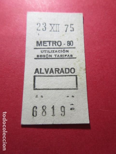 Collectables Transport Tickets: COLECCION METRO MADRID REFERENCIA: REFMM01 - RECTANGULO - ALVARADO 80