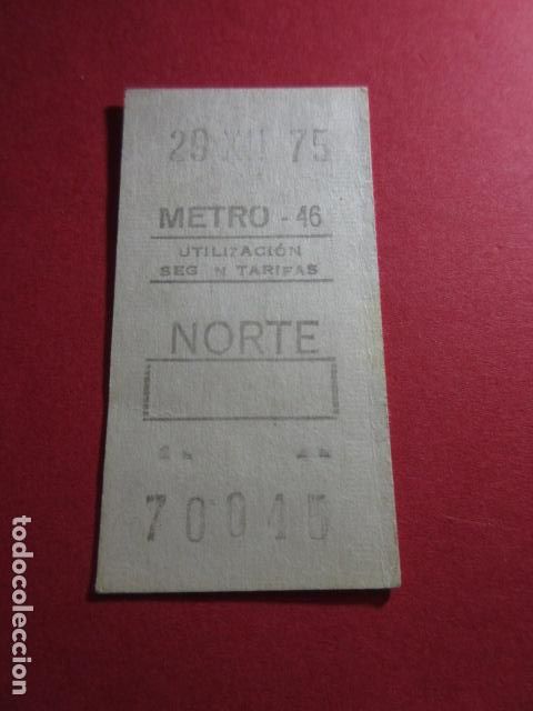 Collectables Transport Tickets: COLECCION METRO MADRID REFERENCIA: REFMM01 - RECTANGULO - NORTE 46