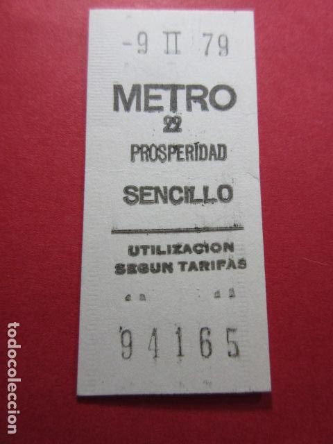 Collectables Transport Tickets: COLECCION METRO MADRID REFERENCIA: REFMM01 - BLANCO SENCILLO - PROPERIDAD 22