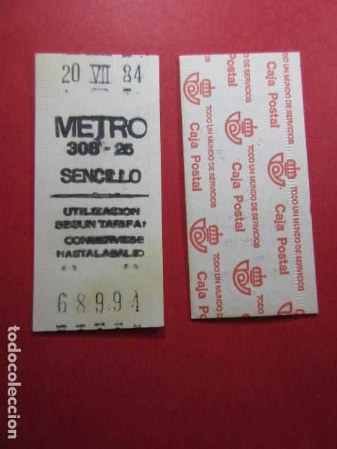Collectables Transport Tickets: COLECCION METRO MADRID REFERENCIA: REFMM01 - SENCILLO 308 - 25 CAJA POSTAL