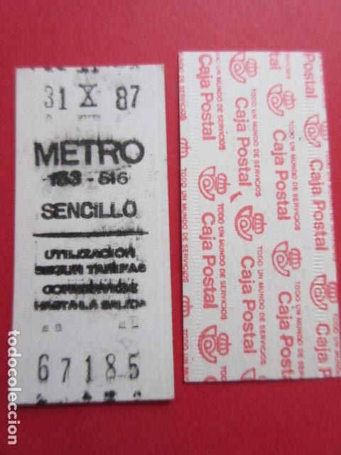 Collectables Transport Tickets: COLECCION METRO MADRID REFERENCIA: REFMM01 - SENCILLO 153 - 516 CAJA POSTAL A&Ntilde;O 1987