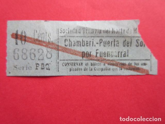 Coleccionismo Billetes de transporte: MADRID - TRANVIA DEL NORTE DE MADRID VER TRAYECTO FOTO - CAPICUA 68628