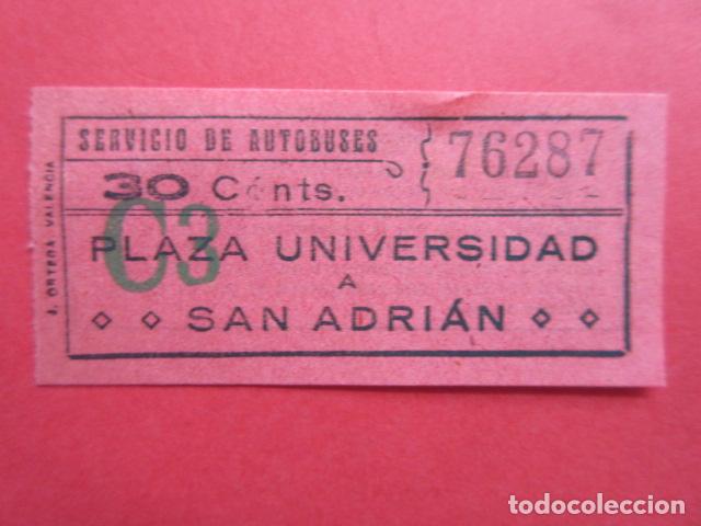 Coleccionismo Billetes de transporte: BARCELONA - SERVICIO DE AUTOBUSES - BILLETE 30 CENTIMOS - CAPICUA 76287