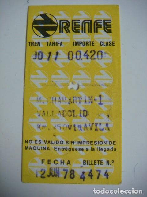 Coleccionismo Billetes de transporte: BILLETE ANTIGUO DE RENFE TREN DEL 2-JUNIO-1978