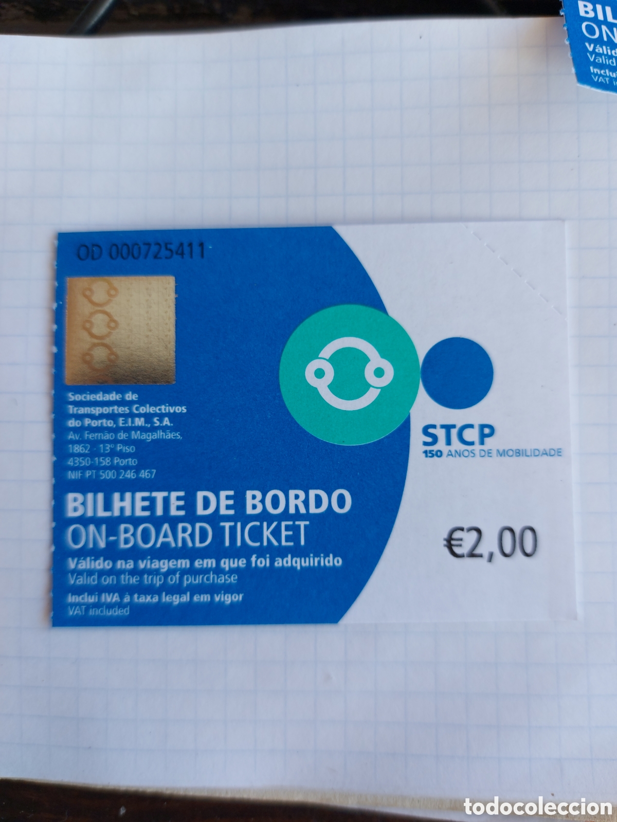Coleccionismo Billetes de transporte: BILLETE AUTOBUS CIUDAD OPORTO PORTUGAL