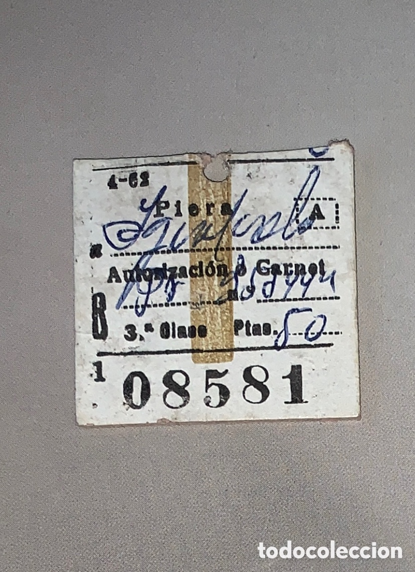 Collectables Transport Tickets: Ferrocarriles Catalanes // Piera - Igualada // Carnet // 3&ordf; clase
