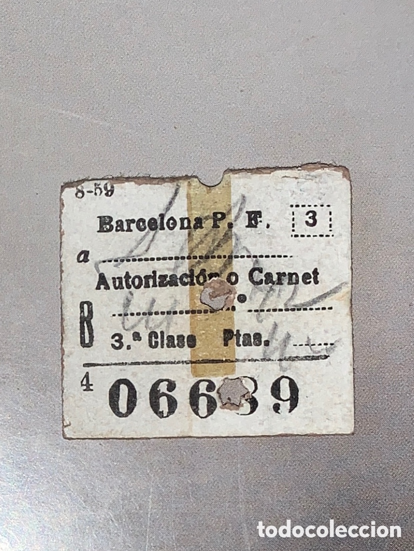 Collectables Transport Tickets: Ferrocarriles Catalanes // Barcelona Plaza Espa&ntilde;a // Carnet // 3&ordf; clase