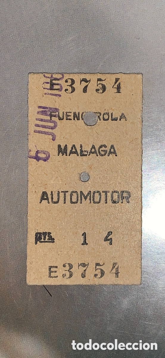 Collectables Transport Tickets: Fuengirola - M&aacute;laga // Automotor // Ferrocarriles por el Estado
