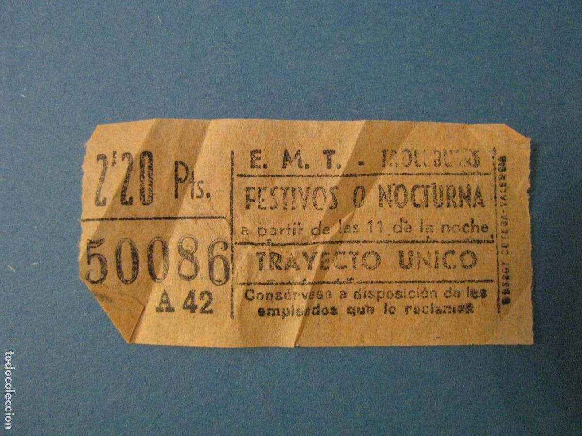 Collectables Transport Tickets: BILLETE E.M.T. TROLEBUSES, MADRID.