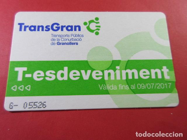 Collectionnisme Billets de transport: ref: TAR_AREA_CAT-01 - TODAS DIFERENTES - TARJETAS MAGNETICAS GRANOLLERS - ESDEVENIMENT 2017
