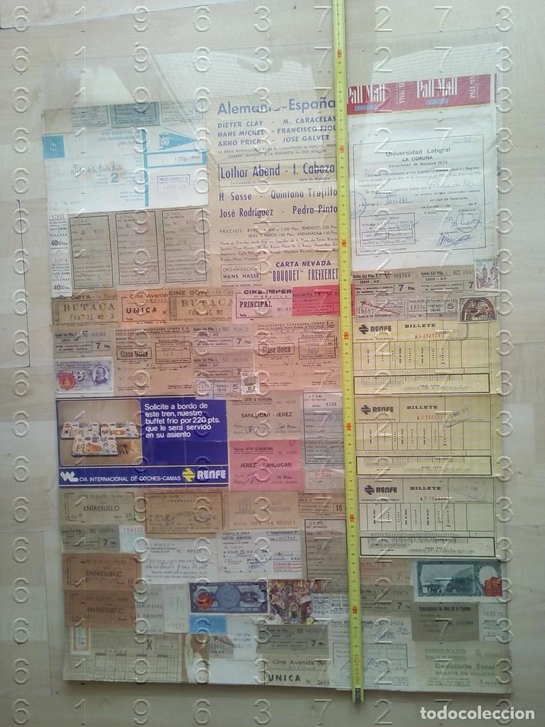 Collectables Transport Tickets: AUTENTICAS ENTRADAS BILLETES TRANSPORTE VARIOS COLLAGE PEGADAS CON PEGAMENTO C13