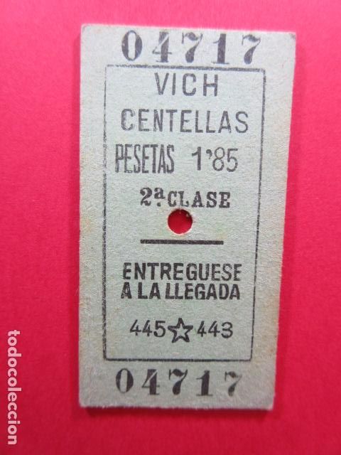 Sammeln von Fahrkarten: ANTIGUO BILLETE EDMONSON VICH CENTELLAS