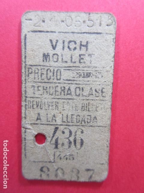 Collectables Transport Tickets: ANTIGUO BILLETE EDMONSON VICH MOLLET