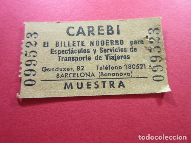 Coleccionismo Billetes de transporte: REF: CAREBI_01 COLECCION CAREBI - EL BILLETE MODERNO TRASNPORTE DE VIAJEROS