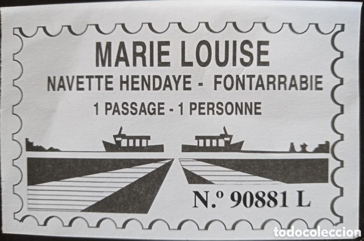 Collectionnisme Billets de transport: BILLETE BARCO. MARIE LOUISE