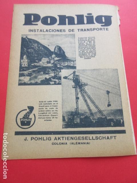 Collectionnisme Billets de transport: PUPLICIDAD 1929 - TRANVIA AEREOS MONORAILES SUSPENDIDOS POHLIG