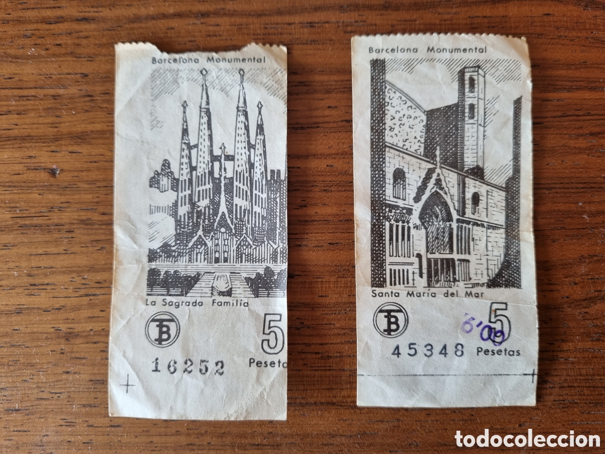 Collectionnisme Billets de transport: Billetes transporte. Barcelona Monumental. 5 pesetas. 1973.