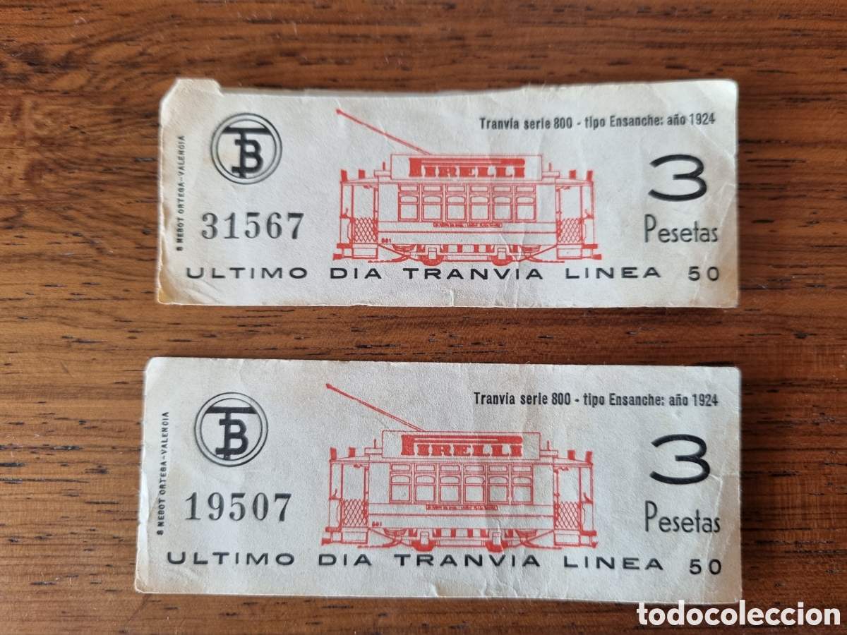 Collectionnisme Billets de transport: Billetes antiguos de tranv&iacute;a de Barcelona. &Uacute;ltimo d&iacute;a tranv&iacute;a. L&iacute;nia 50.