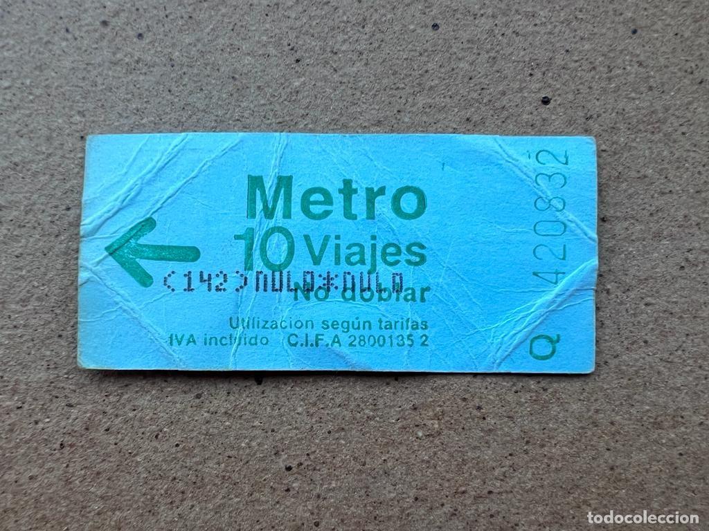 Coleccionismo Billetes de transporte: BILLETE METRO DE MADRID 10 VIAJES - AZUL