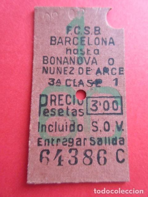 Collectionnisme Billets de transport: BILLETE EDMONSON FCSB FERROCARRILES CATALANES SARRIA BARCELONA