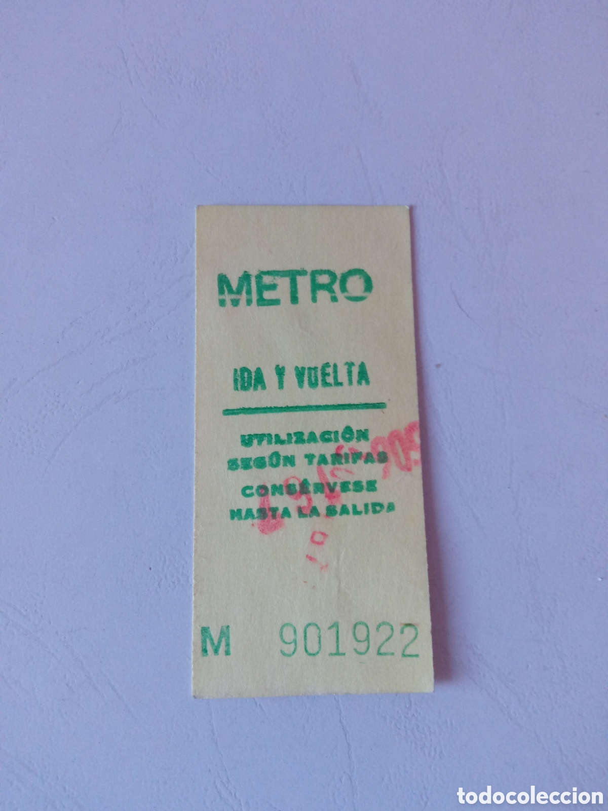 Collectionnisme Billets de transport: Billete metro de Madrid ida y vuelta a&ntilde;os 80