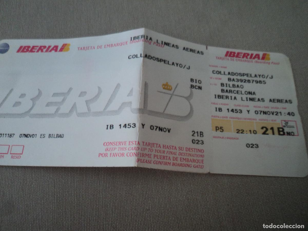 Collectionnisme Billets de transport: tarjeta de embarque de iberia 2001