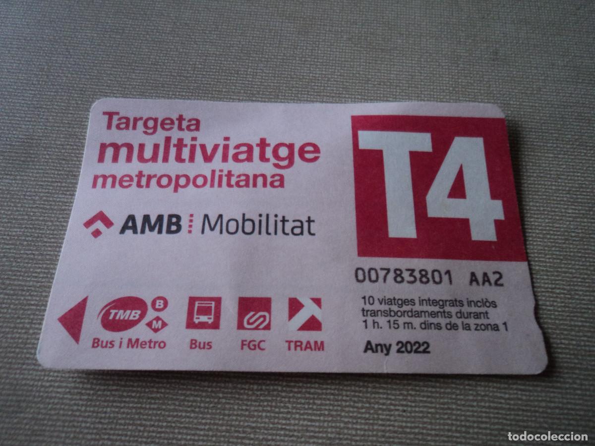 Collectionnisme Billets de transport: 2 TARJETAS MULTIVIATGES METROPOLITANA T 4, 2022-23