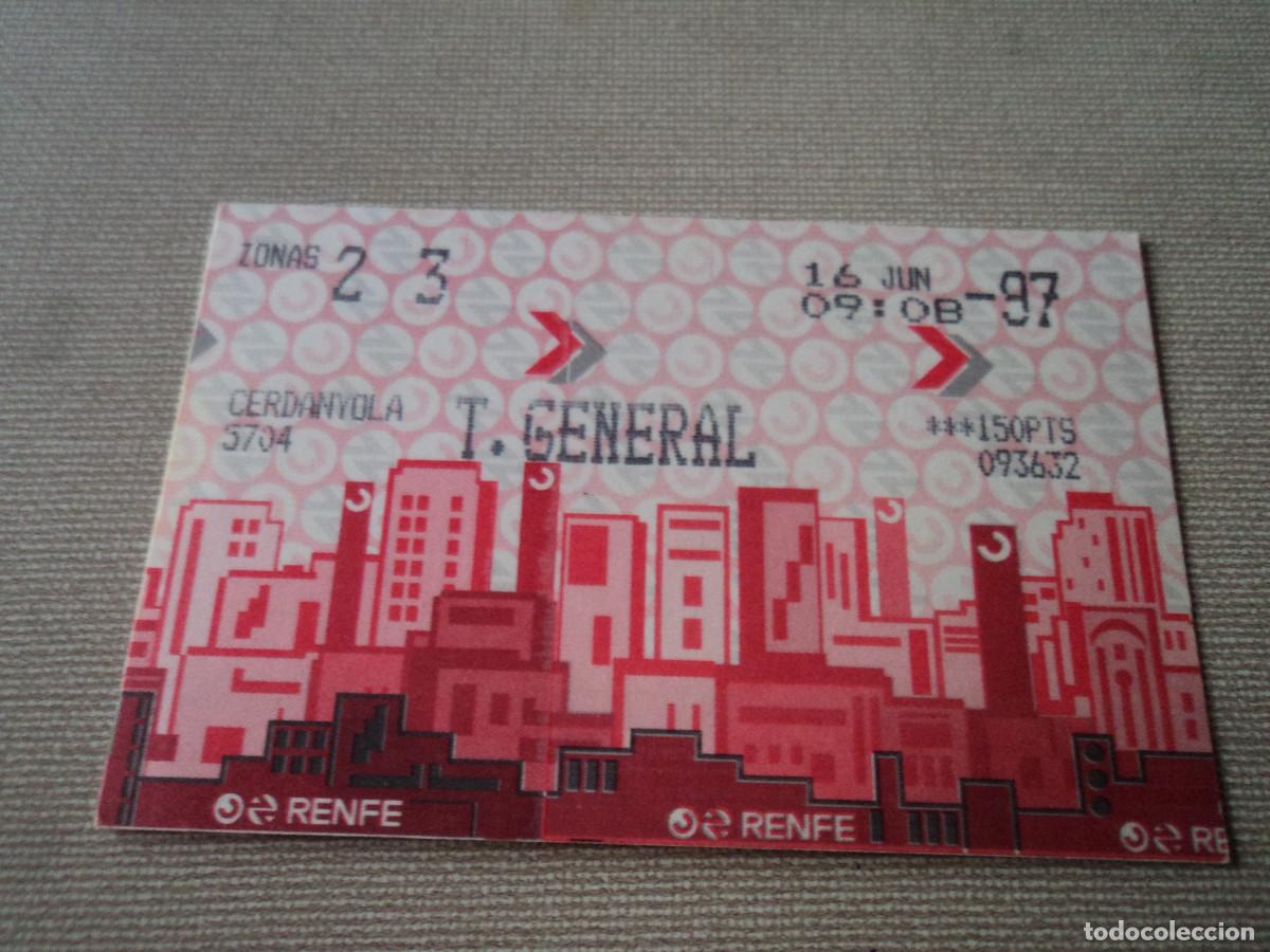 Collectionnisme Billets de transport: TARJETA RENFE, CERDANYOLA, ZONAS 2 Y 3