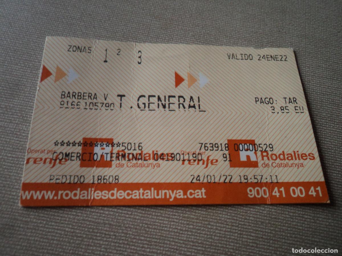 Collectionnisme Billets de transport: TARJETA RODALIES DE RENFE, BARBERA DEL VALLES, ZONAS 1, 2 Y 3